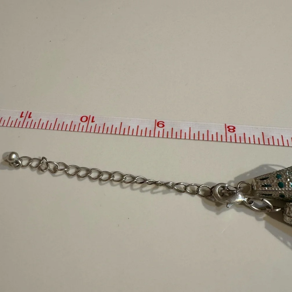 Turquoise-Colored Beaded Necklace